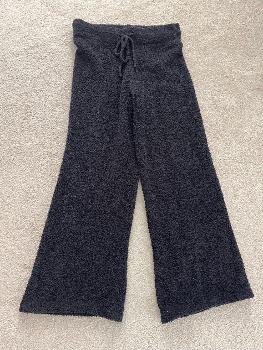 Cozy Wide-Leg Black Lounge Pants